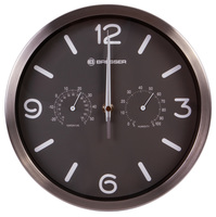 Проекционные часы Bresser MyTime ND DCF Thermo/Hygro, 25 см, серые