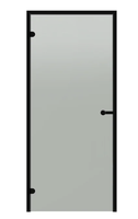 Двери стеклянные HARVIA 8/21 Black Line коробка алюминий, стекло сатин DA82105BL