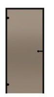 Двери стеклянные HARVIA 9/21 Black Line коробка алюминий, стекло бронза DA92101BL