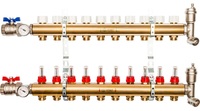 Коллектор регулируемый для теплого пола с расходомерами STOUT SMB 0473 000010