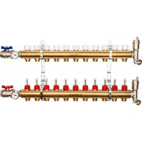 Для отопления STOUT Коллектор регулируемый с расходомерами 1/3/4x11