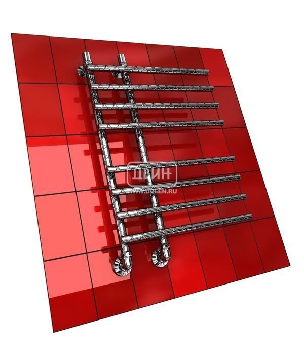 

Водяной полотенцесушитель шириной 610 - 700 мм Двин, Хром, Двин L TWIST 120/15/65