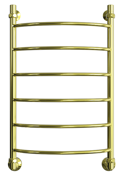Водяной полотенцесушитель шириной 510 - 600 мм Двин R 80/50, золотой хром