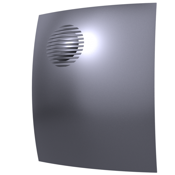 Вытяжка для ванной диаметр 100 мм DiCiTi PARUS 4C dark gray metal