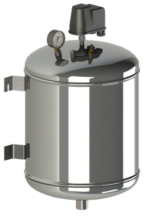 Гидроаккумулятор Гродторгмаш безмембранный из нержавеющей стали ГА-30 (30 л.) цена и фото