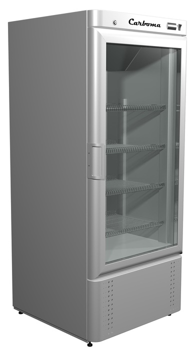 Холодильный шкаф Полюс R560 CARBOMA INOX (стекло)