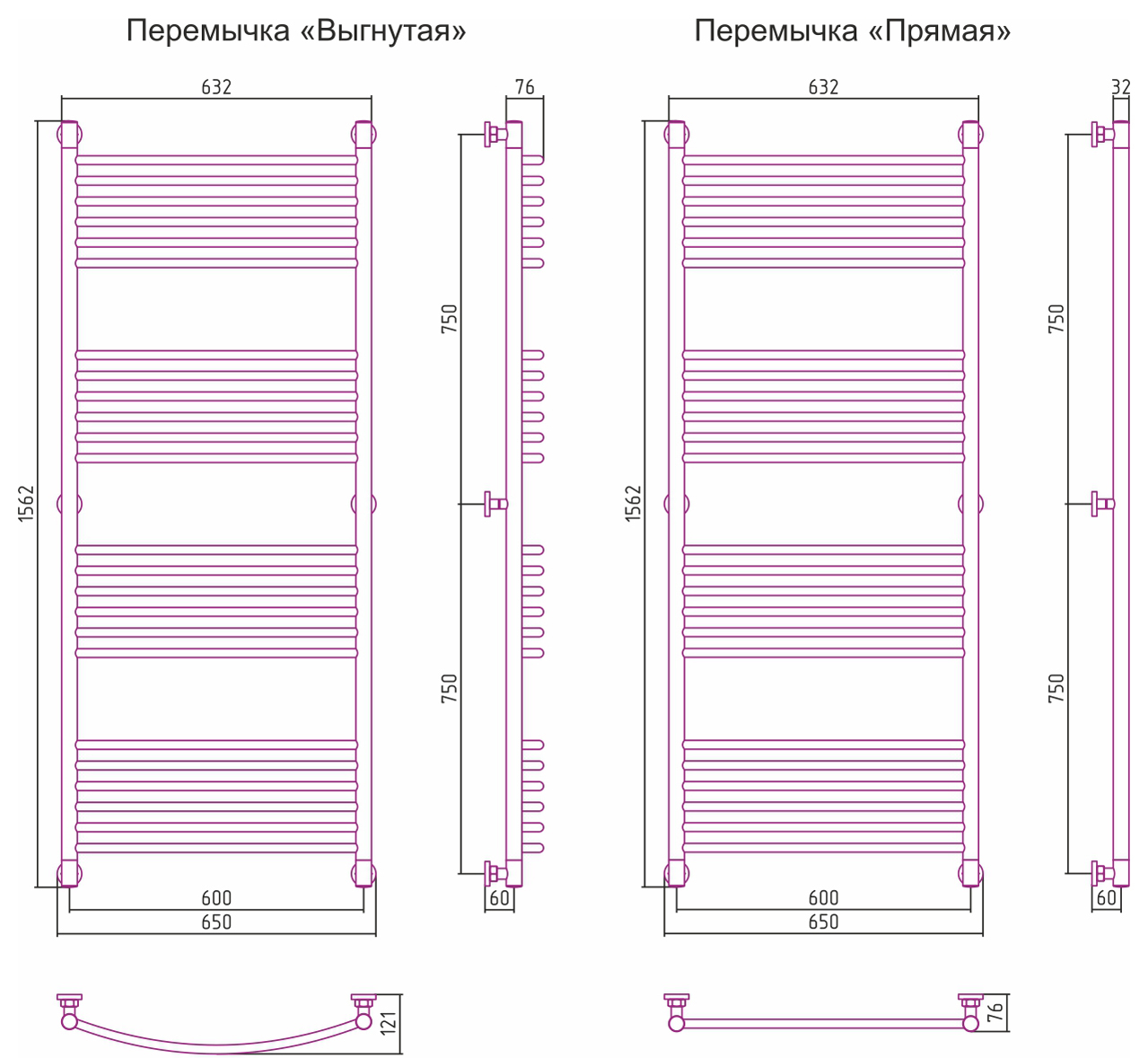 Водяной полотенцесушитель Сунержа Богема+ 1500x600 (00-0220-1560) фото #2
