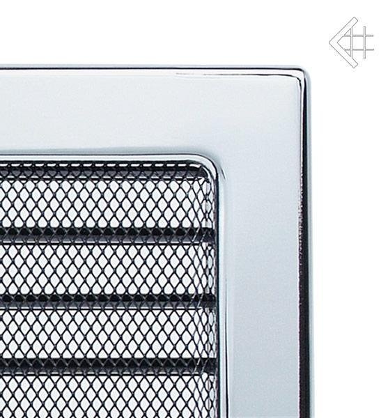 Вентиляционная решетка для камина Kratki 17х17 никелированная с жалюзи 17NX фото #2