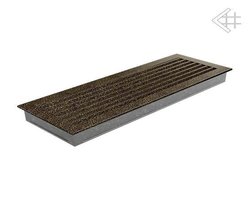Вентиляционная решетка для камина Kratki 17x49 FRESH черная латунь пористая 49CZ/FRESH