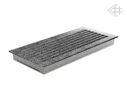 Вентиляционная решетка для камина Kratki 17x37 FRESH черная хром пористая 37CS/FRESH
