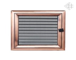 Вентиляционная решетка для камина Kratki 22х22 Оскар медь с жалюзи 22OMX