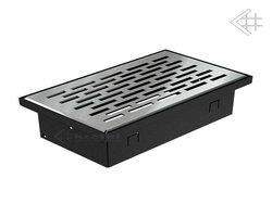 Вентиляционная решетка для камина Kratki НАПОЛЬНАЯ стальная 11x17 117/SZ/FLOOR