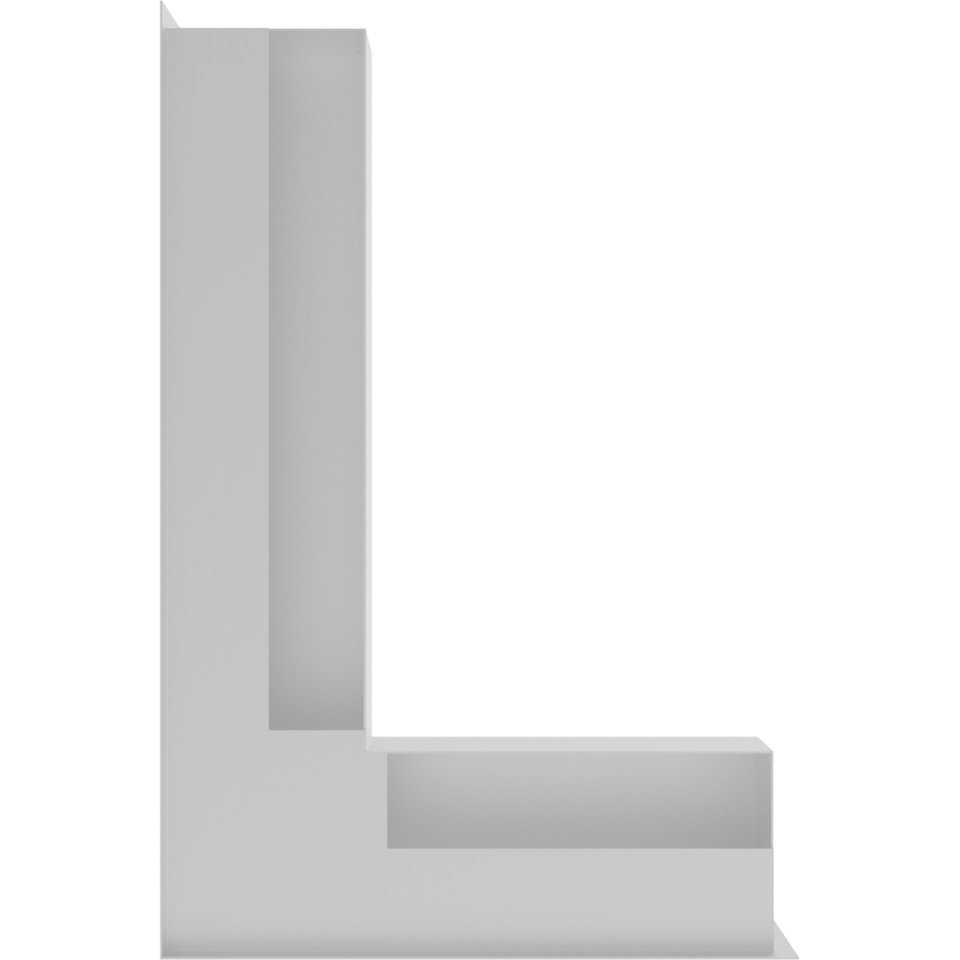 Вентиляционная решетка для камина Kratki Люфт угловая/9*40 см левая белая LUFT/NL/9/40/45S/B фото #3