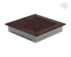 Вентиляционная решетка для камина Kratki 17x17 FRESH черная медь пористая 17M/FRESH