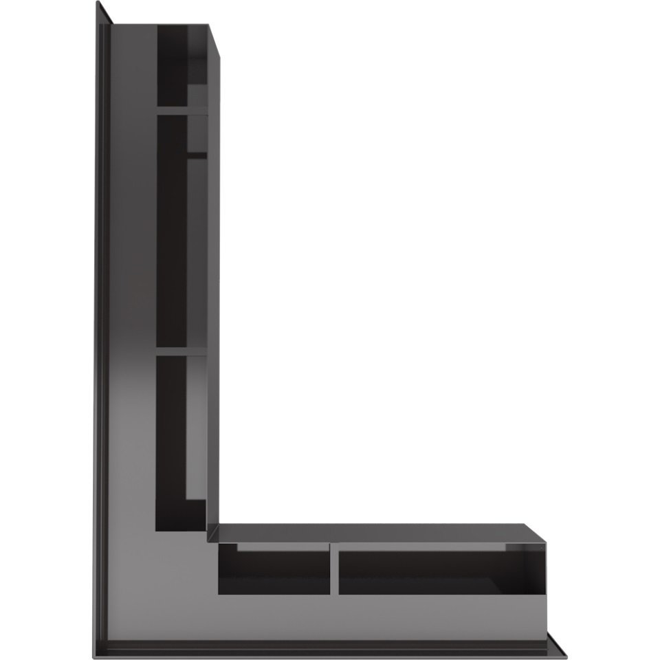 Вентиляционная решетка для камина Kratki Люфт угловая левая черная 90 LUFT/NL/90/45S/C фото #3