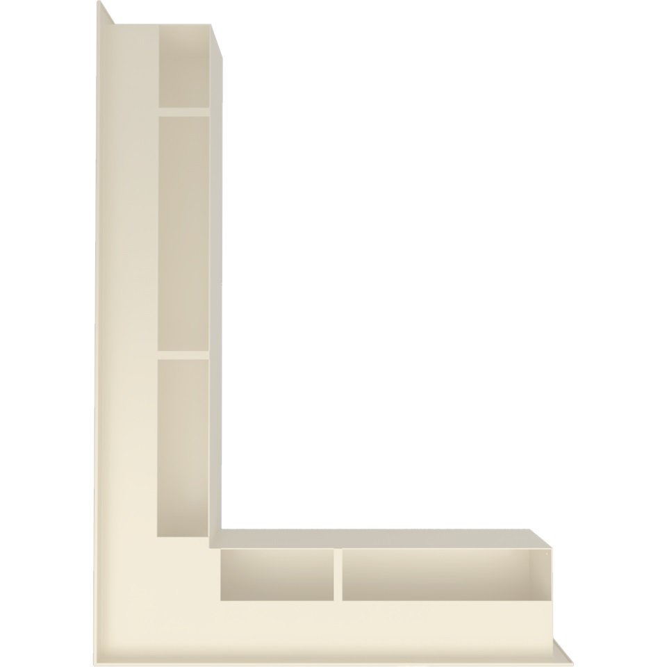 Вентиляционная решетка для камина Kratki Люфт угловая левая бежевая 90 LUFT/NL/90/45S/K фото #3