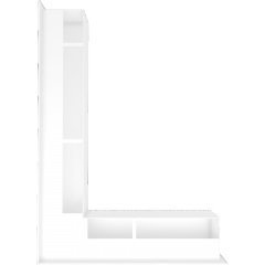 Вентиляционная решетка для камина Kratki Люфт угловая левая белая 90 LUFT/NL/90/45S/B фото #3