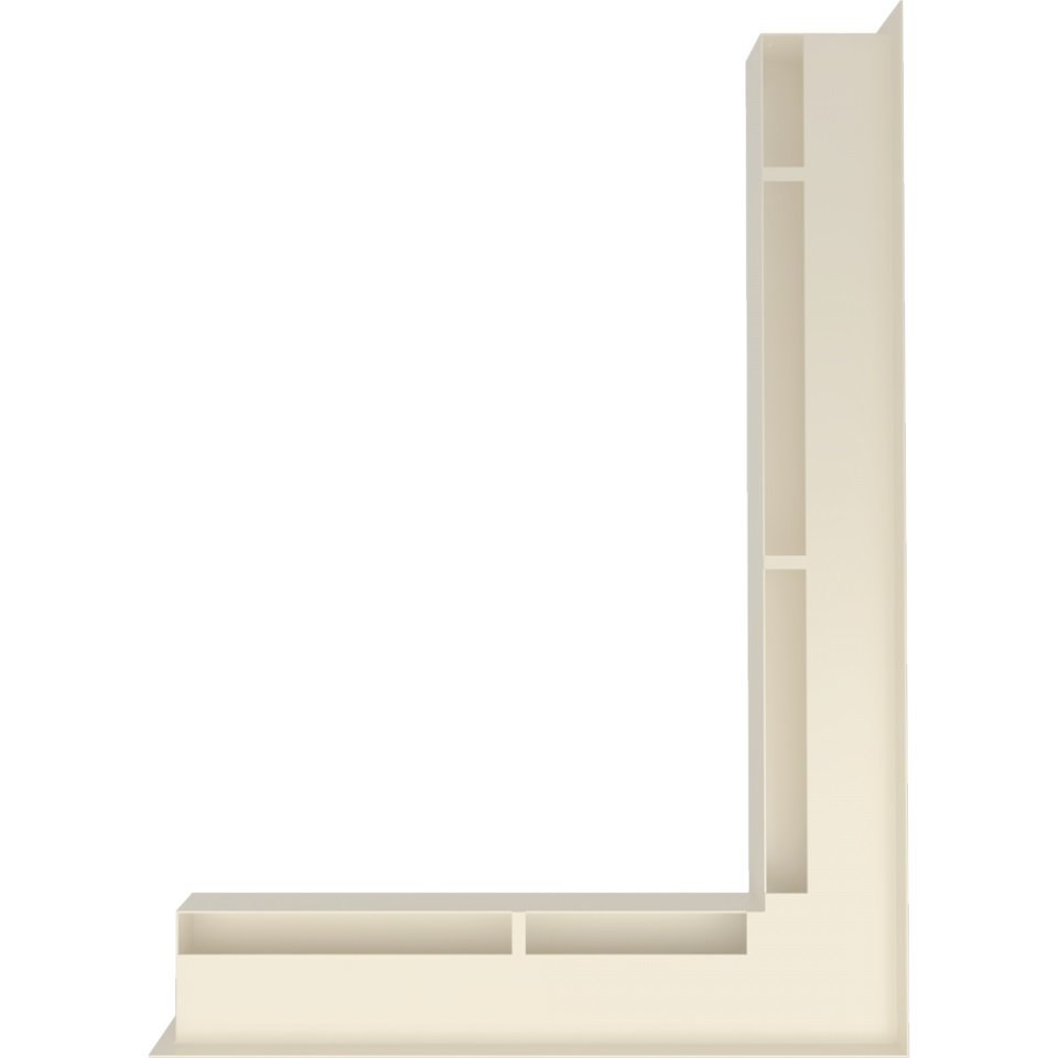 Вентиляционная решетка для камина Kratki Люфт угловая правая бежевая 60 LUFT/NP/60/45S/K фото #3