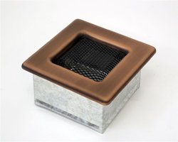 Вентиляционная решетка для камина Kratki 11х11 гальваника под медь 11MG