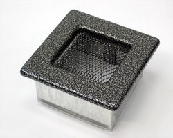 Вентиляционная решетка для камина Kratki 11х11 черная/хром пористая 11CS