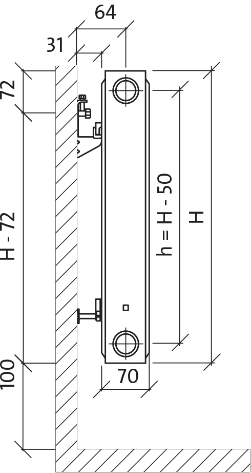 Стальной панельный радиатор Тип 21 Purmo CV21 500x900 - 1040 Вт фото #2
