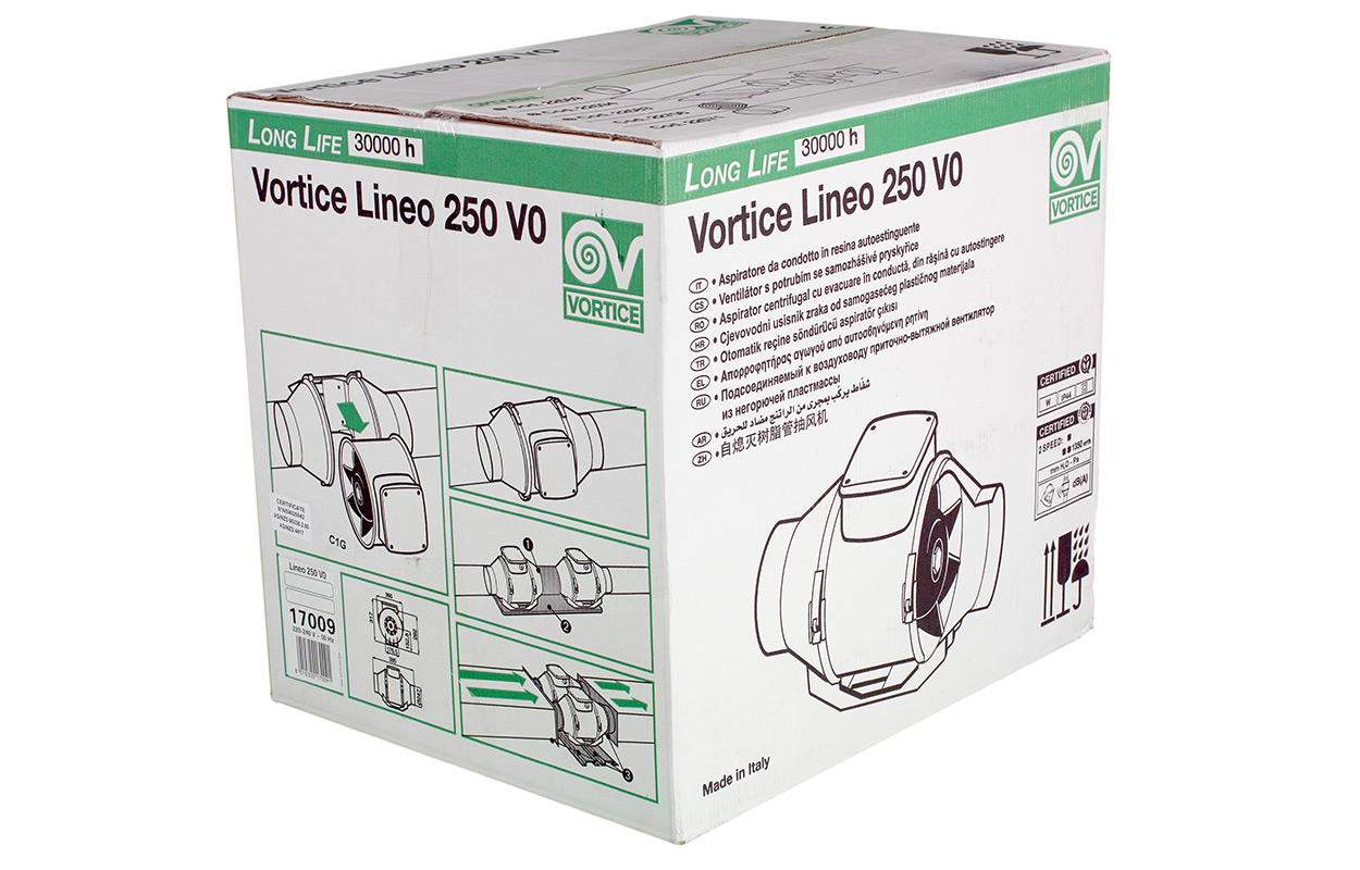 Канальный круглый вентилятор Vortice LINEO 250 V0 фото #15