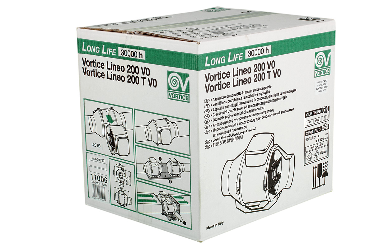 Канальный круглый вентилятор Vortice LINEO 200 V0 фото #15