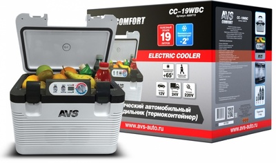 Термоэлектрический автохолодильник AVS CC-19WBC(программное управление) 19л фото #3