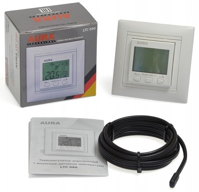 Терморегулятор для теплого пола Aura LTC, 090 (white) фото #2