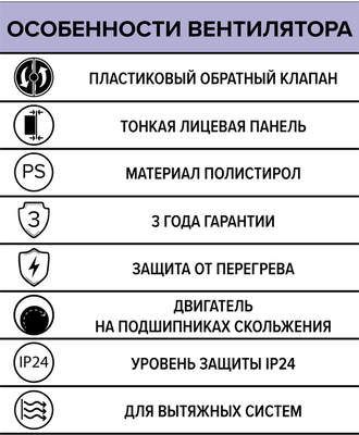 Вытяжка для ванной диаметр 125 мм Auramax A 5 C фото #5