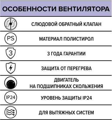 Вытяжка для ванной диаметр 125 мм Auramax RF 5C фото #5