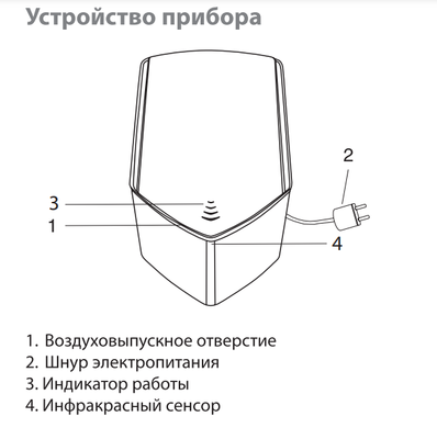 Металлическая сушилка для рук Ballu BAHD-1010 фото #3