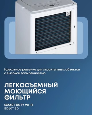 Бытовой осушитель воздуха Ballu Smart Duty Wi-Fi BD60T SD фото #9