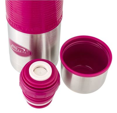 Термосы Biostal Fler (0,75 литра) с силиконовой вставкой - розовый фото #6