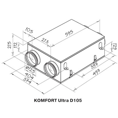 Компактная приточно-вытяжная установка с рекуператором Blauberg KOMFORT Ultra D 105 фото #6