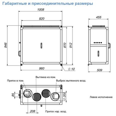 Приточно-вытяжная вентиляционная установка Breezart 1000 Lux RP SB 4,8-220 фото #3