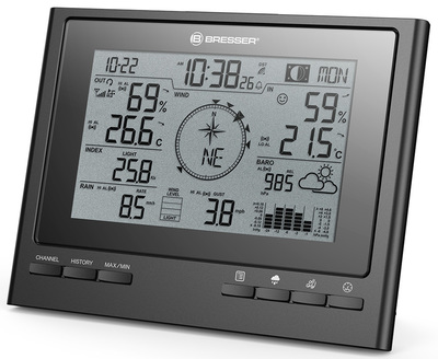 Цифровая метеостанция с радиодатчиком Bresser «7 в 1» ClimateScout Exclusive, черная (77552) фото #2