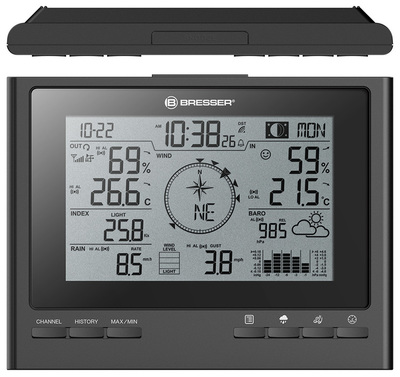 Цифровая метеостанция с радиодатчиком Bresser «7 в 1» ClimateScout Exclusive, черная (77552) фото #3