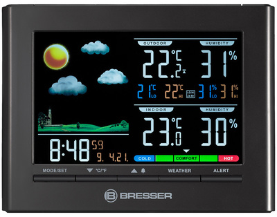 Цифровая метеостанция с радиодатчиком Bresser Neomeo с цветным дисплеем (77144) фото #2