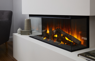 Линейный электрокамин British Fires New Forest 870 with Deluxe Real logs фото #3