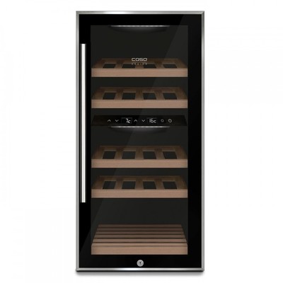 Отдельностоящий винный шкаф 22-50 бутылок CASO WineComfort 24 black