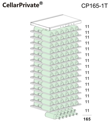 Встраиваемый винный шкаф 101-200 бутылок Cellar Private CP165-1T фото #13