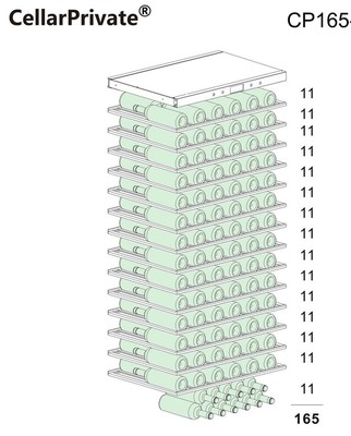 Встраиваемый винный шкаф 101-200 бутылок Cellar Private CP165-1TBH фото #8