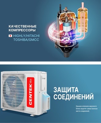 Кондиционер Centek CT-65G10 (Gray) фото #12