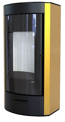 Дровяная печь DEFRO HOME ORTI, золотая сталь
