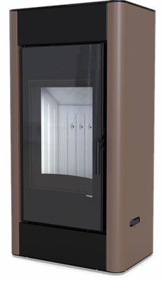 Дровяная печь DEFRO HOME SOLUM, коричневая сталь