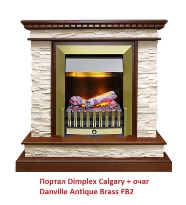 Классический портал для камина Dimplex Calgary для классика Opti-Myst, Optiflame фото #3