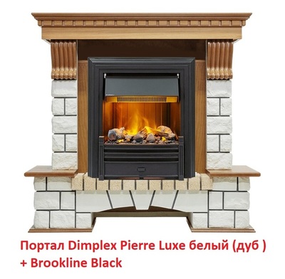 Классический портал для камина Dimplex Pierre Luxe белый (для классика Opti-Myst, Optiflame) фото #14