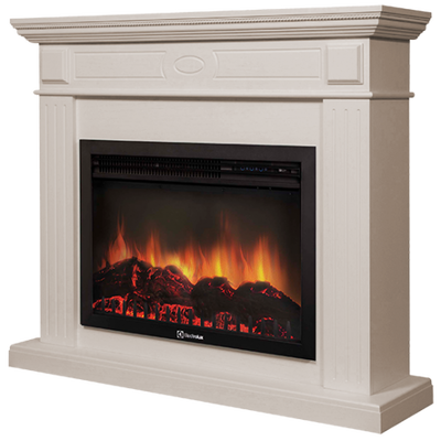 Электрокамин с широким очагом 2D Electrolux EFP/P-2520LS с порталом Firelight Bianco 25 беленый дуб фото #2