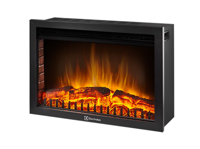 Электрокамин с широким очагом 2D Electrolux EFP/P-2520LS с порталом Firelight Bianco 25 орех фото #2